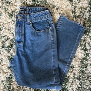 Boohoo light denim mom jeans